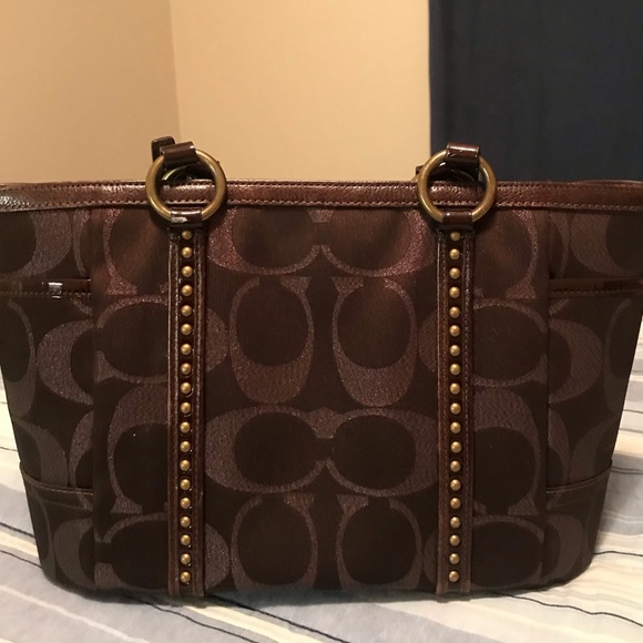 Brown Coach Holiday Bag - Picture 2 of 8
